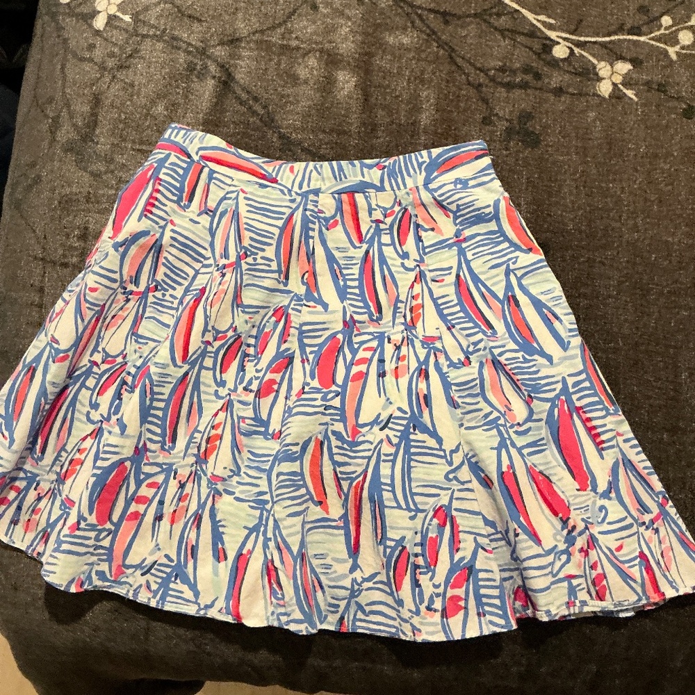 Lilly Pulitzer Ava Skirt, Red Right Return Small, Size 00